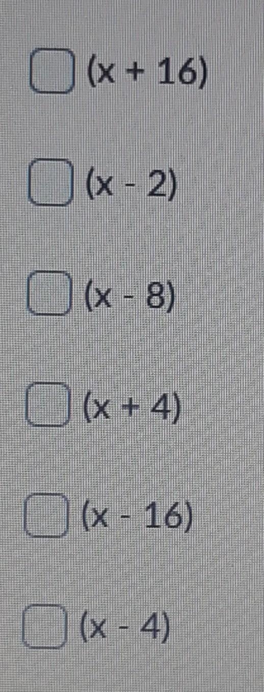 Select the two correct factors of the polynomial: x2 + 14x - 32-example-1