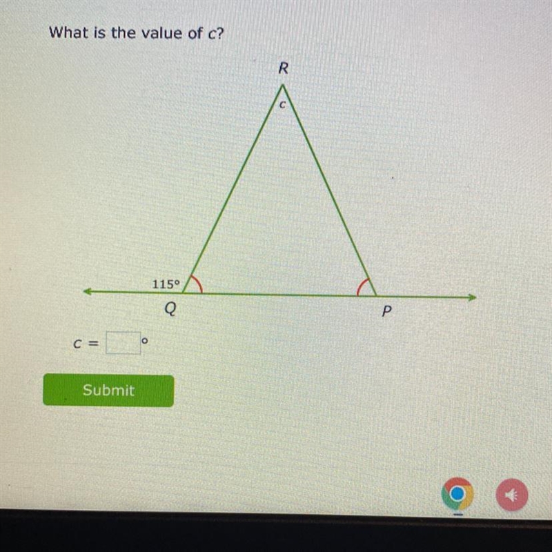 What is the value of c? c= ? °-example-1