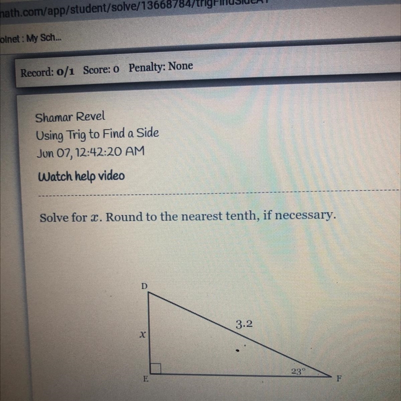 Solve for 2. Round to the nearest tenth, if necessary.D3-2X.23EF-example-1