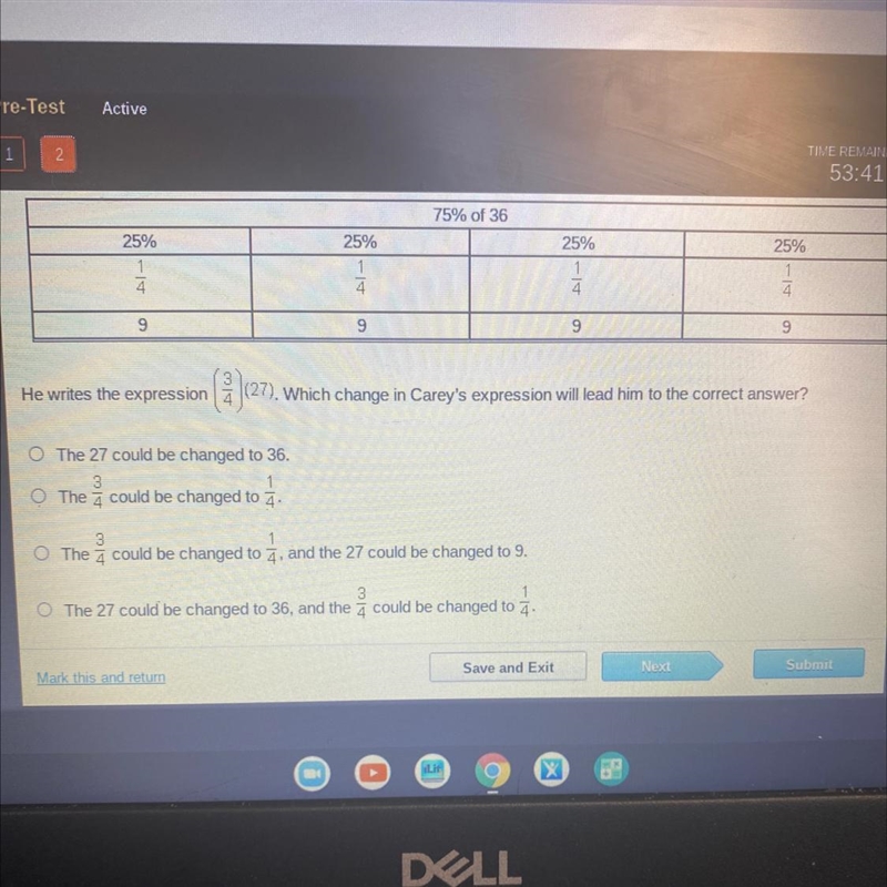 Carey creates the table to him determine 75% of 36-example-1