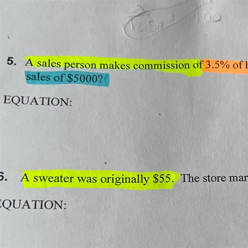 You buy an item for $12.50 with a 7% sales tax how much is the sales tax.￼ It’s number-example-1