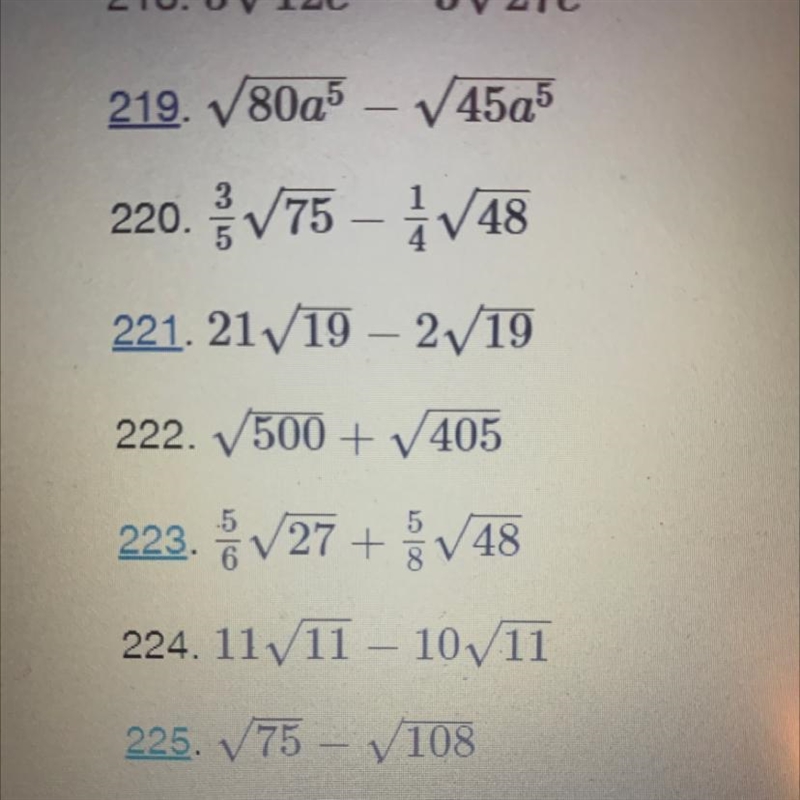 Add and subtract square roots that need simplification Number 223-example-1