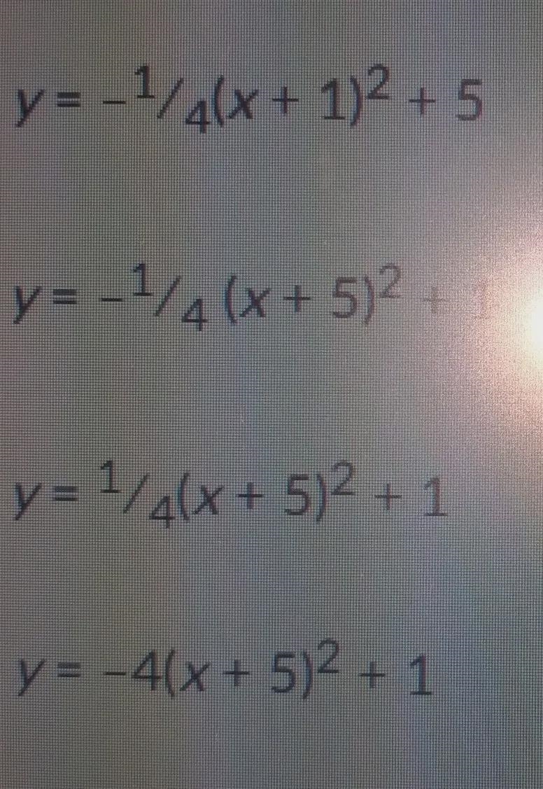 Find the equation of the parabola with its focus at -5,0 and it's directrix y = 2-example-1