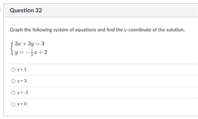 Graph the following system of equations and find the y-coordinate of the solution-example-1