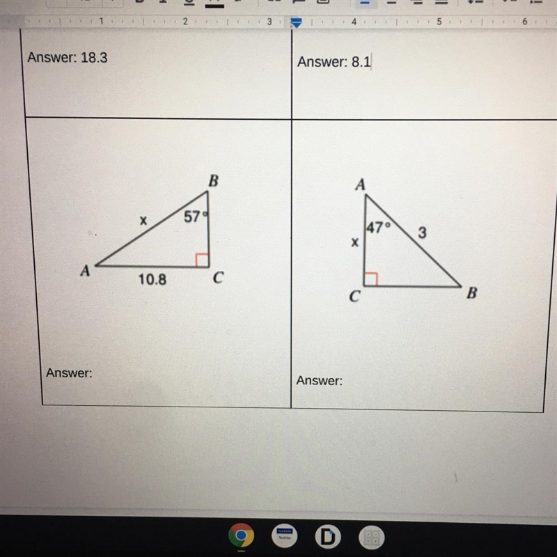 Find the measurement of each side indicated and round to the nearest tenth for both-example-1