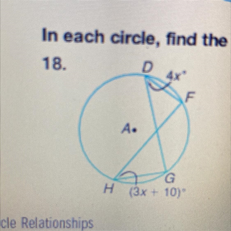 In each circle, find the value of x. Please help-example-1