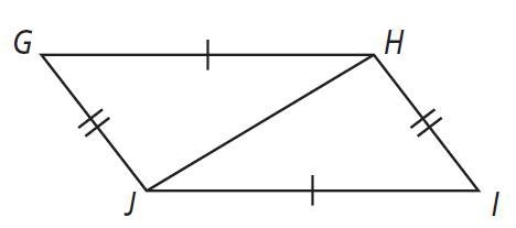 How can you prove that J,H,G ≅ H,J,I A - SAS B - ASA C - SSS D - AAS-example-1