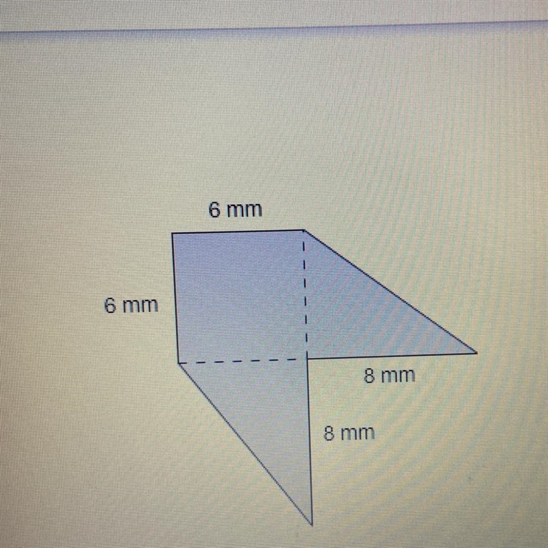 Calculator6 mmWhat is the area of this figure?6 mmEnter your answer in the box.8 mm-example-1