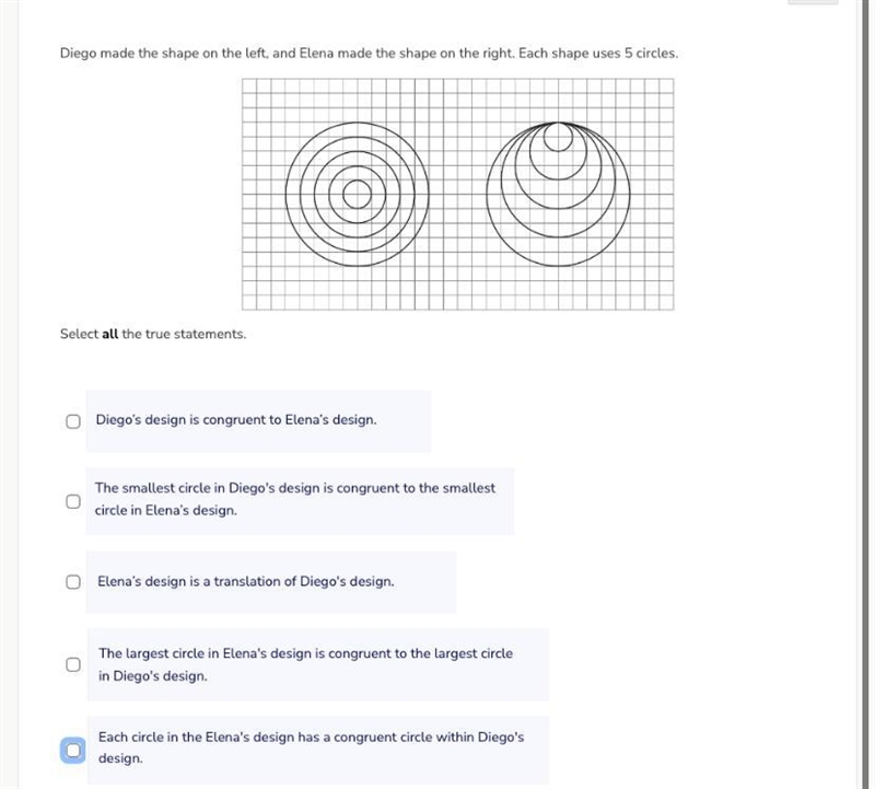 Diego made the shape on the left, and Elena made the shape on the right. Each shape-example-1