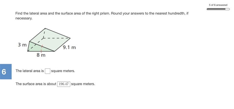 HELP ASAP PLEAse!!! HOW DO YOU FIND THE LATERAL AREA OF THE TRIANGLE, (ALREADY GOT-example-1