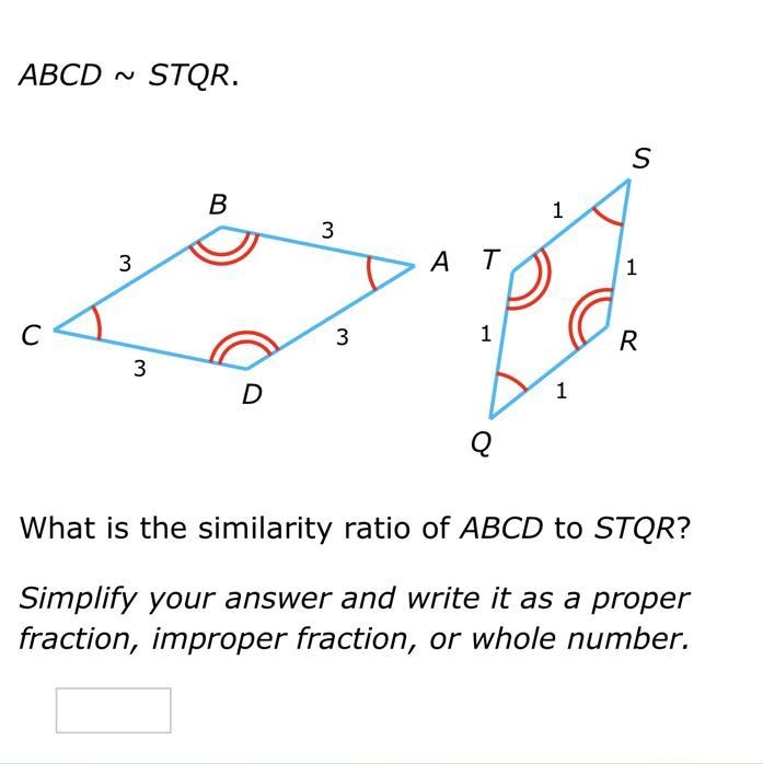 What is the similarity ratio of ABCD to STQR?Simplify your answer and write it as-example-1