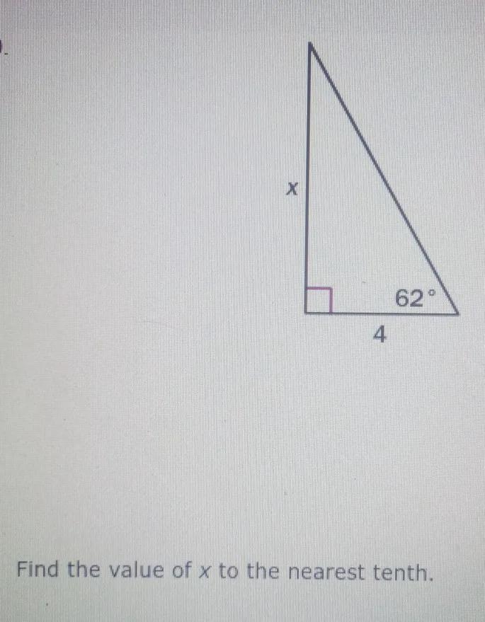 I did 4/cos(62°) but it didn't give me any of the answer options-example-1