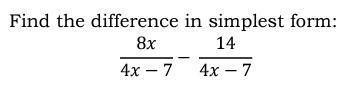 How do I find the difference in the simplest form?-example-1