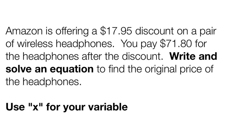 Amazon is offering a $17.95 discount on a pair of wireless headphones. You pay $71.80 for-example-1