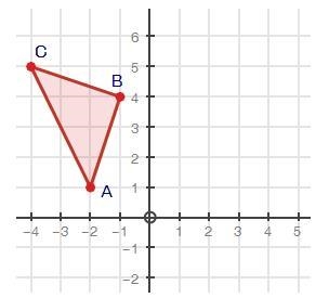 If triangle ABC is reflected over the x‐axis, reflected over the y‐axis, and rotated-example-1