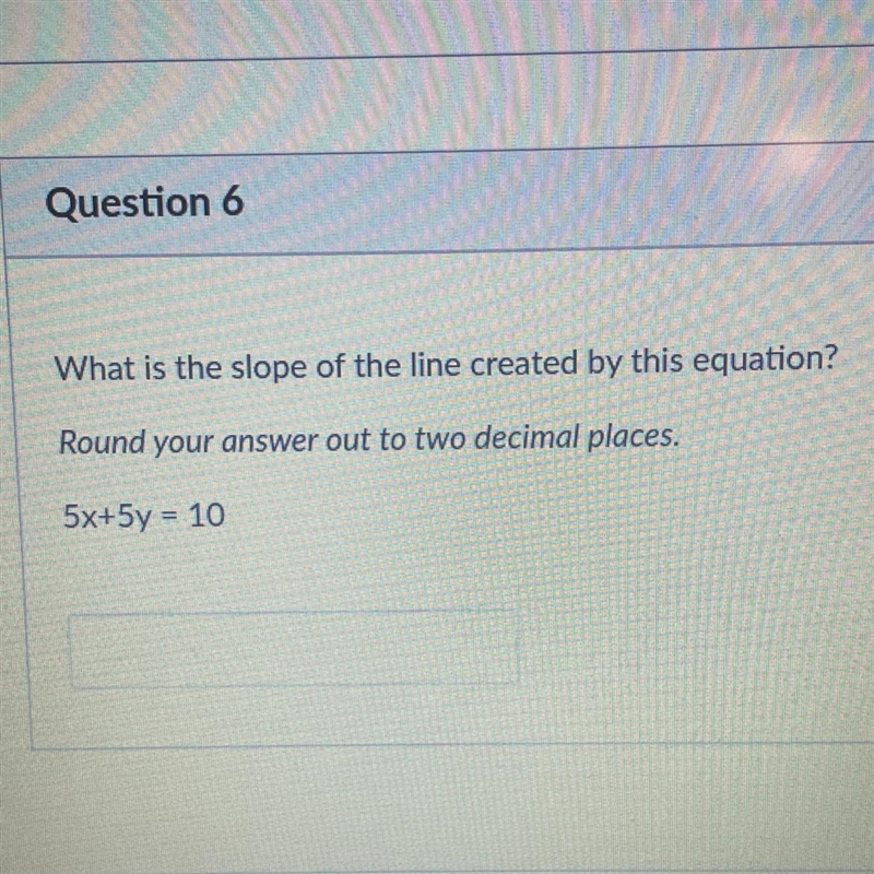 What is the slope of the line created by this equation?Round you answer out to two-example-1