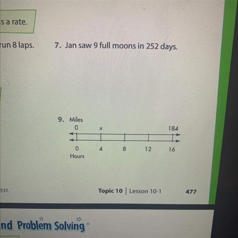 On number 9, you have to find the value of X. I attempted to solve the equation and-example-1