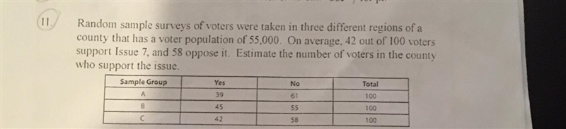 Random simple service of voters were taken in three different regions of a county-example-1