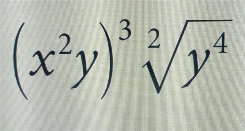 How can I simplify the expression with rational exponents and radicals (x^2y)^3 2^√y-example-1