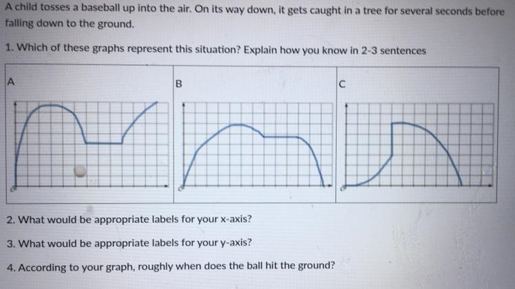 A child tosses a baseball up into the air. On its way down, it gets caught in a tree-example-1