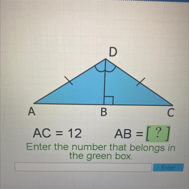 Corresponding parts enter the number that belongs in the green box-example-1