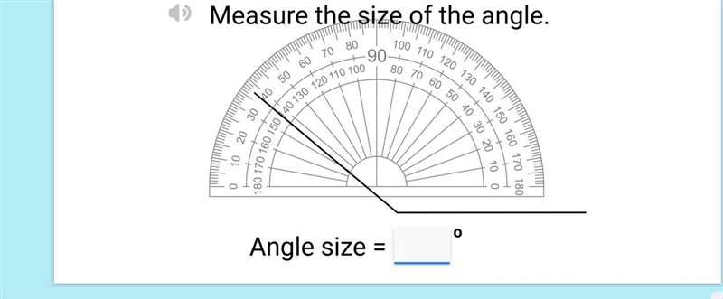 Measure size of the angle.'-example-1