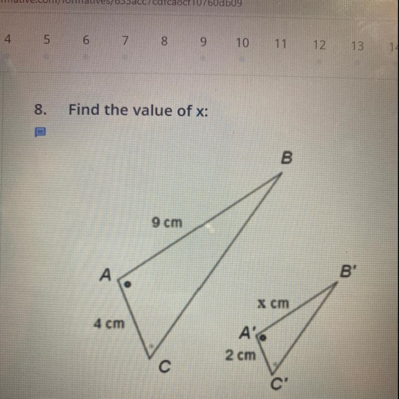 HELP PLEASE. Find the value of x:-example-1