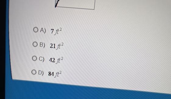 The area of the shaded region is 42 ft2 . What is the area of the unshaded region-example-2