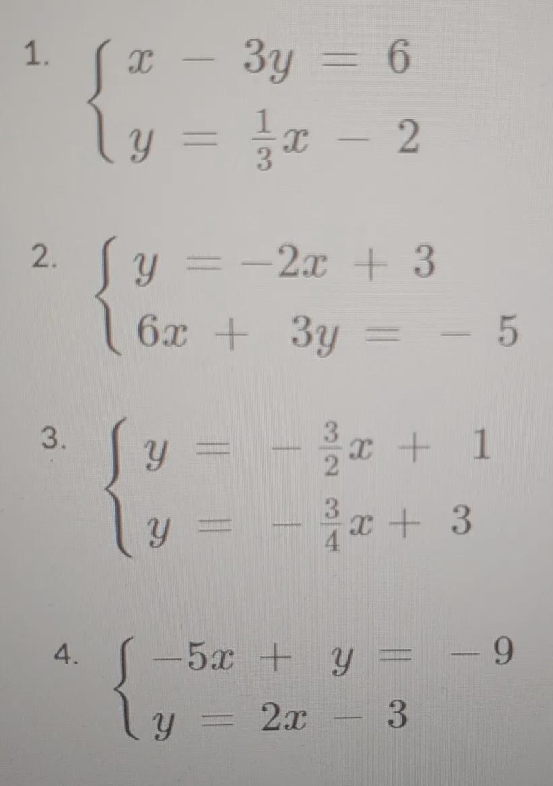 match the system of equations with the solution set.hint: solve algebraically using-example-1