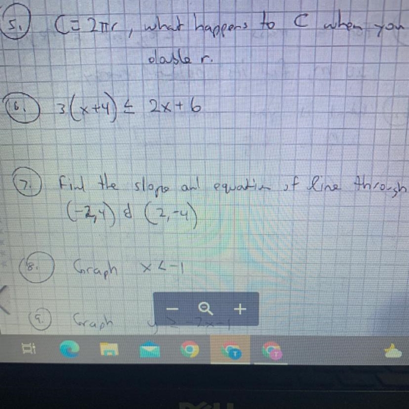 Find the slope and equation of line through (-2,4) & (2,-4)-example-1