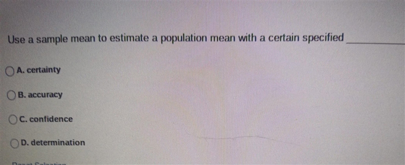 Use a sample mean to estimate a population mean with a certain specified OA certainty-example-1