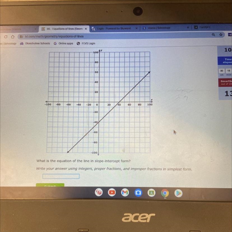 What is the equation of the line in point slope form-example-1