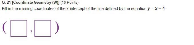 I NEED THIS ANSWER FAST PLEASE Fill in the missing coordinates of the x-intercept-example-1