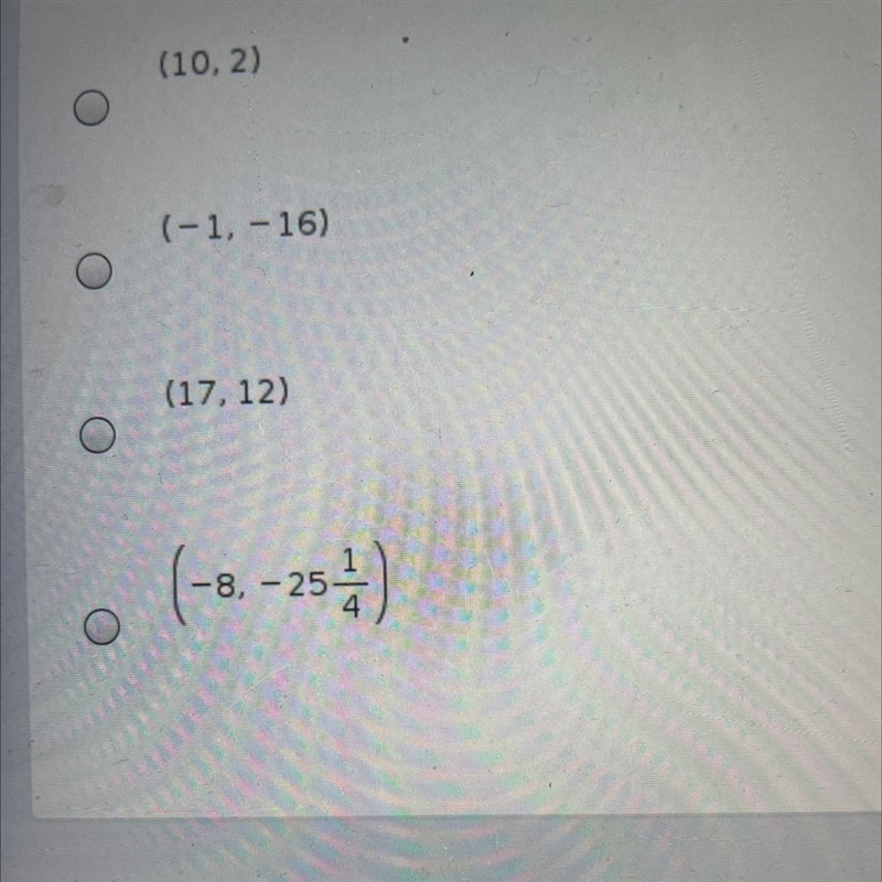 Which of the following points lies on the given line?-example-1