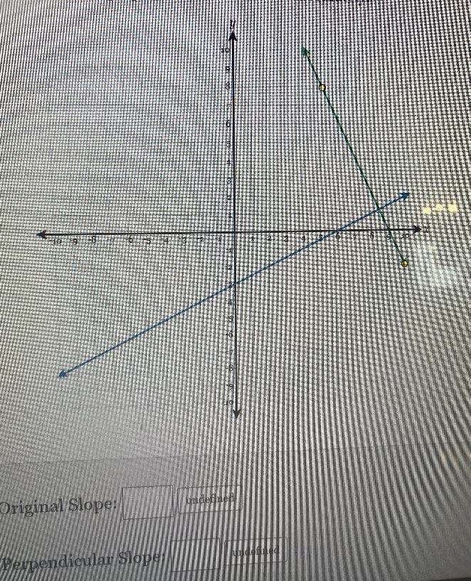 I need to know if the green line is perpendicular. I’m supposed to draw perpendicular-example-1