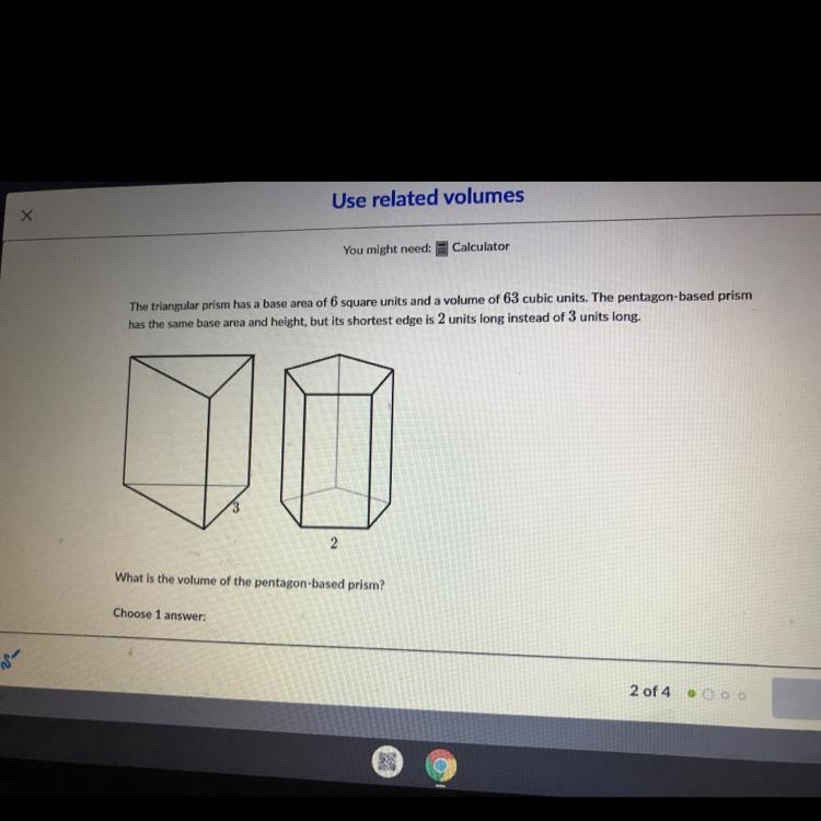 Answer choices 21 cubic 28 cubic 42 cubic 63 cubic-example-1