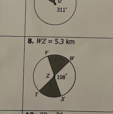 I need help please it says find the area of each shaded sector. Round to the nearest-example-1