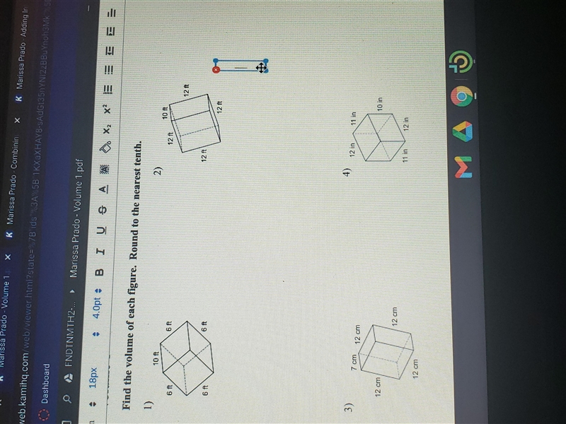 Find the volume of each figure 6ft.Round to the nearest 10-example-1