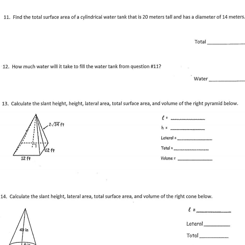 Please help me with question 13. My teacher sayslength= 10hight= 8I don't know how-example-1