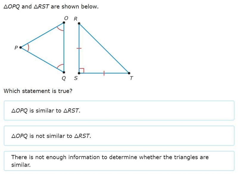 Quick please helppp i need to figure out if they are similar, not similar, or not-example-1