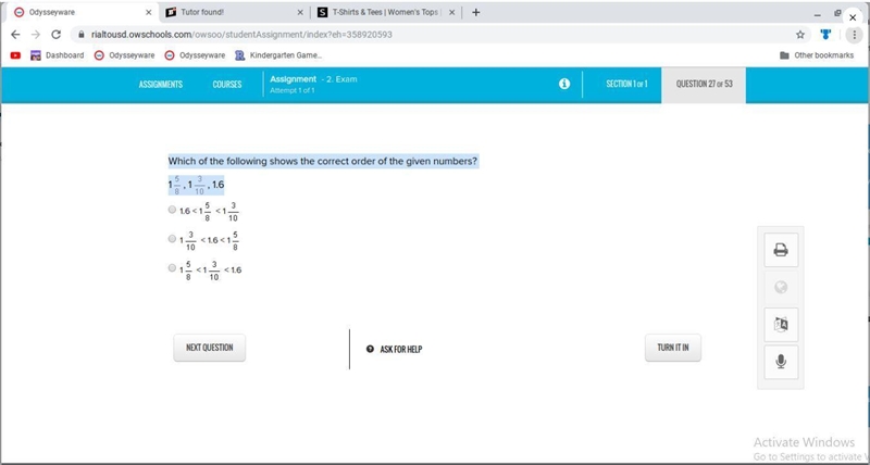 Which of the following shows the correct order of the given numbers?-example-1