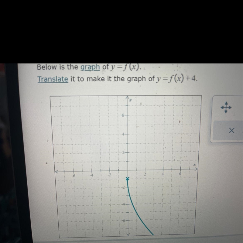 Below is the graph of y=f(x)Translate it to make it the graph of y= f (x)+4-example-1