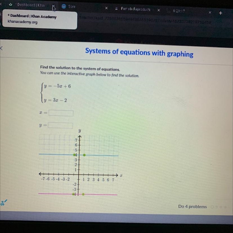 Systems of equations with graphing-example-1