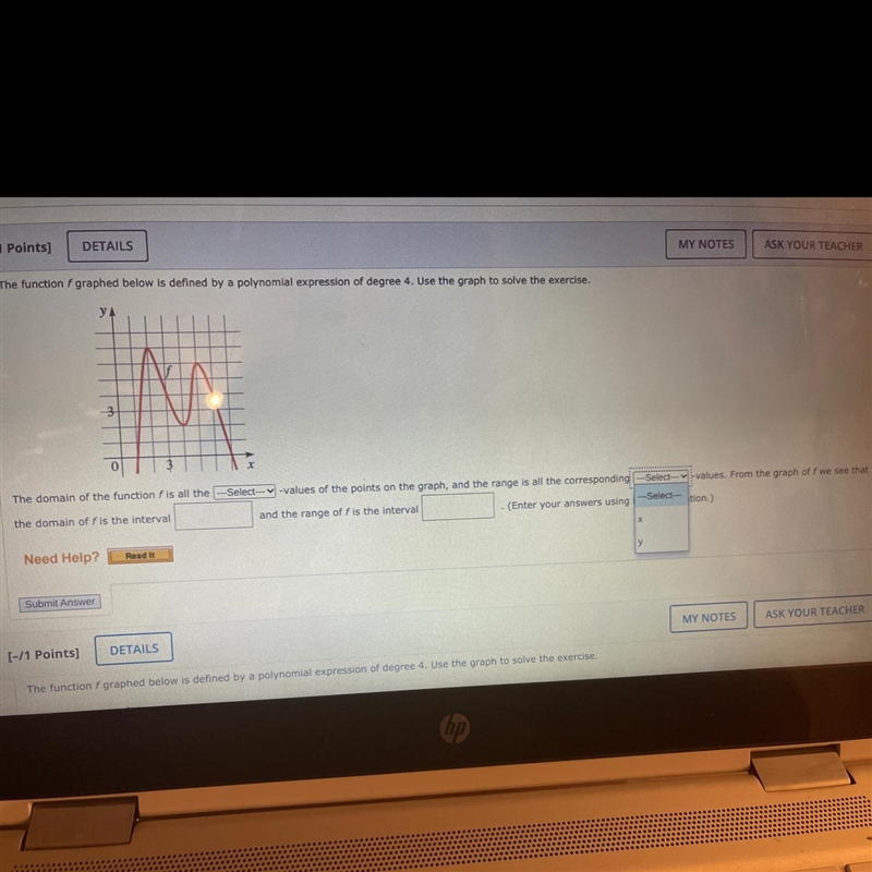 Please help me on my assignment The select is options x and y-example-1