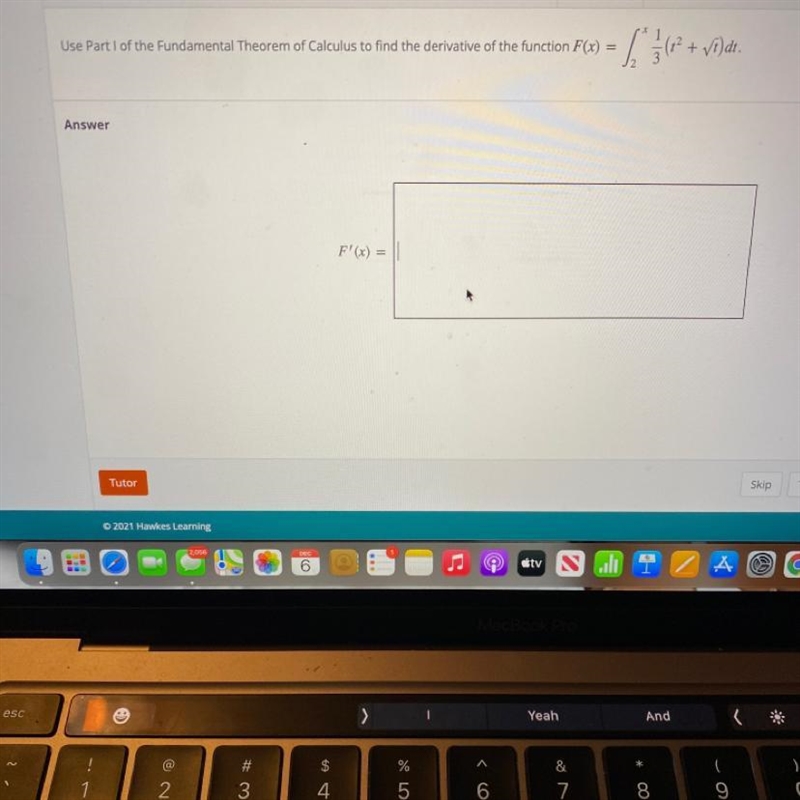 Use Part ofthe Fundamental Theorem of Calculus to find che derivative of the function-example-1