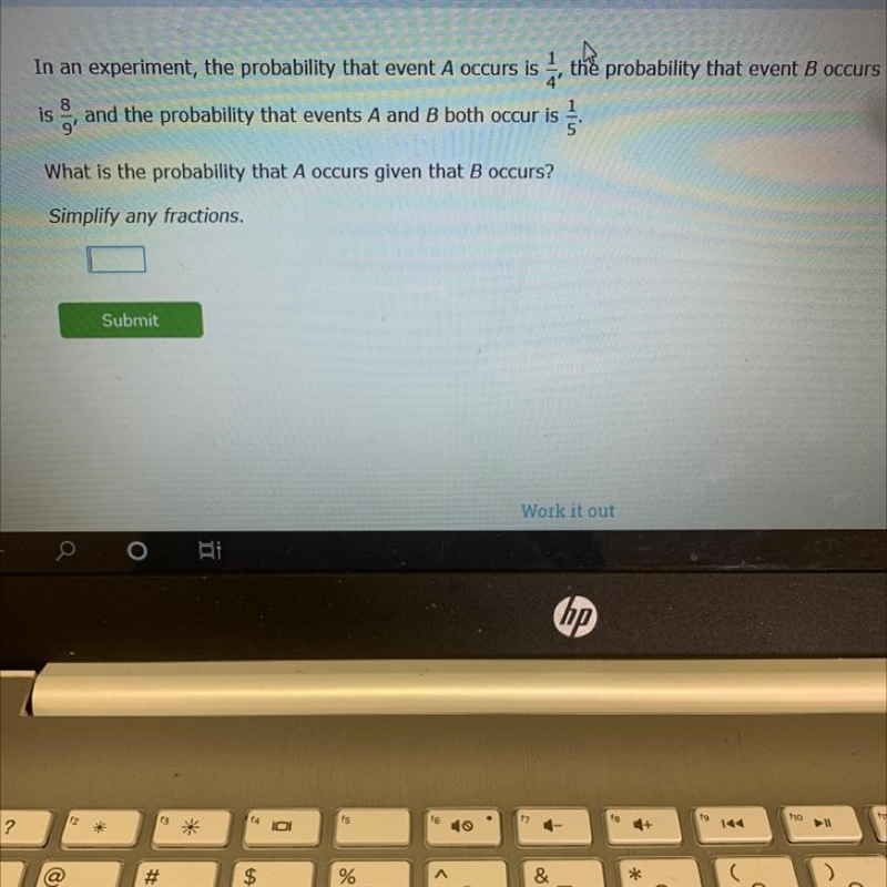 What is the probability that A occurs qiven that B occurs ?-example-1