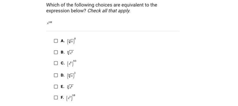 Which of the following choices are equivalent to the expression below? Check all that-example-1