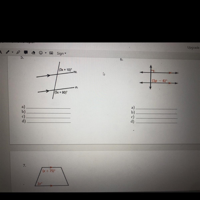 A) state the angle relationshipB) Determine whether they are congruent or supplementaryC-example-1