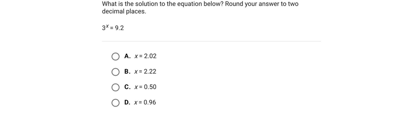 What is the solution to the equation below? Round your answer to two decimal places-example-1