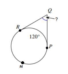 Find the following: Arc RMP = RQP =-example-1